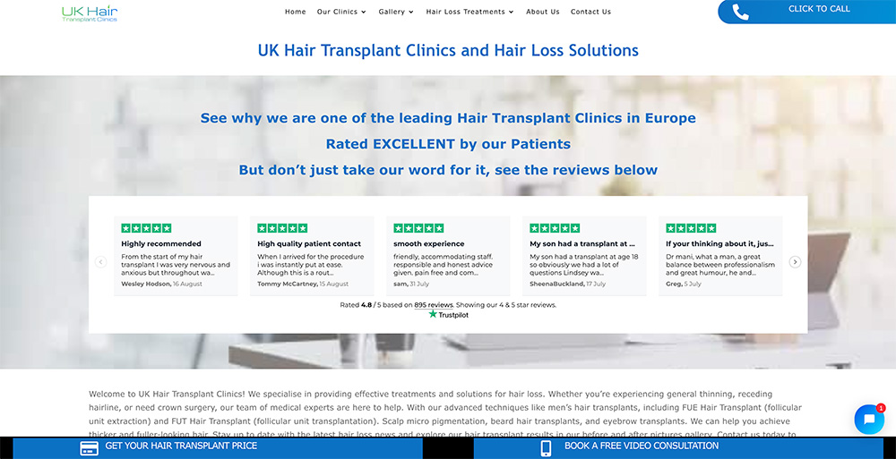 UK Hair Transplant Clinics