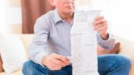 Man Reading Medication Instructions